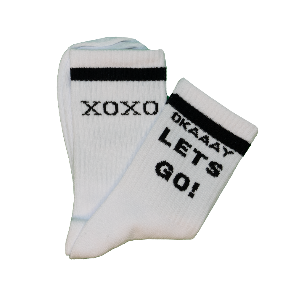 OKAY Lets GO! Crew Socks