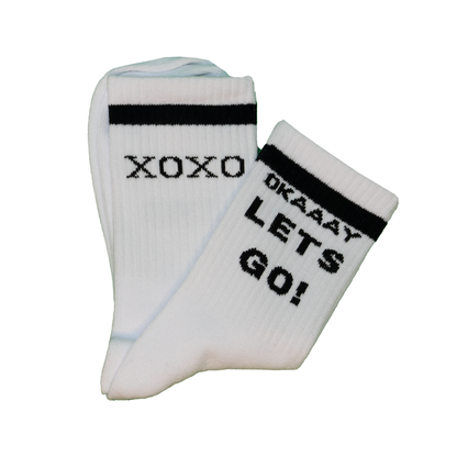 OKAY Lets GO! Crew Socks