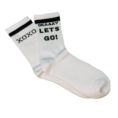 OKAY Lets GO! Crew Socks